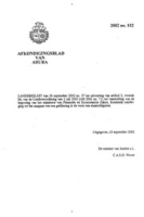 Afkondigingsblad van Aruba 2002 no. 102, DWJZ - Directie Wetgeving en Juridische Zaken