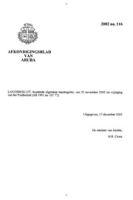 Afkondigingsblad van Aruba 2002 no. 116, DWJZ - Directie Wetgeving en Juridische Zaken