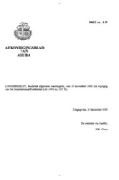Afkondigingsblad van Aruba 2002 no. 117, DWJZ - Directie Wetgeving en Juridische Zaken