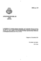 Afkondigingsblad van Aruba 2002 no. 119, DWJZ - Directie Wetgeving en Juridische Zaken