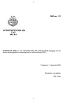 Afkondigingsblad van Aruba 2002 no. 122, DWJZ - Directie Wetgeving en Juridische Zaken