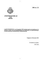 Afkondigingsblad van Aruba 2002 no. 123, DWJZ - Directie Wetgeving en Juridische Zaken