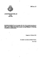 Afkondigingsblad van Aruba 2002 no. 13, DWJZ - Directie Wetgeving en Juridische Zaken