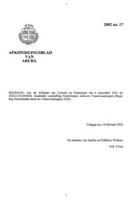 Afkondigingsblad van Aruba 2002 no. 17, DWJZ - Directie Wetgeving en Juridische Zaken