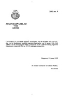 Afkondigingsblad van Aruba 2002 no. 3, DWJZ - Directie Wetgeving en Juridische Zaken