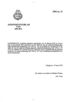Afkondigingsblad van Aruba 2002 no. 31, DWJZ - Directie Wetgeving en Juridische Zaken