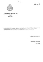 Afkondigingsblad van Aruba 2003 no. 43, DWJZ - Directie Wetgeving en Juridische Zaken