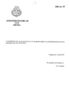 Afkondigingsblad van Aruba 2003 no. 55, DWJZ - Directie Wetgeving en Juridische Zaken