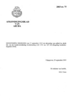 Afkondigingsblad van Aruba 2003 no. 75, DWJZ - Directie Wetgeving en Juridische Zaken