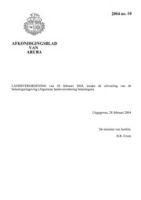 Afkondigingsblad van Aruba 2004 no. 10, DWJZ - Directie Wetgeving en Juridische Zaken