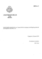 Afkondigingsblad van Aruba 2005 no. 1, DWJZ - Directie Wetgeving en Juridische Zaken