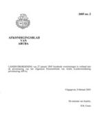 Afkondigingsblad van Aruba 2005 no. 2, DWJZ - Directie Wetgeving en Juridische Zaken