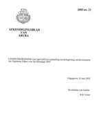 Afkondigingsblad van Aruba 2005 no. 21, DWJZ - Directie Wetgeving en Juridische Zaken