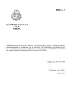 Afkondigingsblad van Aruba 2005 no. 3, DWJZ - Directie Wetgeving en Juridische Zaken
