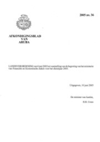 Afkondigingsblad van Aruba 2005 no. 36, DWJZ - Directie Wetgeving en Juridische Zaken
