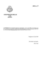 Afkondigingsblad van Aruba 2005 no. 37, DWJZ - Directie Wetgeving en Juridische Zaken