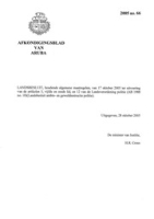 Afkondigingsblad van Aruba 2005 no. 66, DWJZ - Directie Wetgeving en Juridische Zaken
