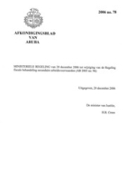 Afkondigingsblad van Aruba 2006 no. 78, DWJZ - Directie Wetgeving en Juridische Zaken