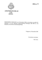 Afkondigingsblad van Aruba 2006 no. 79, DWJZ - Directie Wetgeving en Juridische Zaken