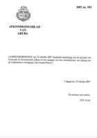 Afkondigingsblad van Aruba 2007 no. 103, DWJZ - Directie Wetgeving en Juridische Zaken