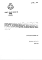 Afkondigingsblad van Aruba 2007 no. 110, DWJZ - Directie Wetgeving en Juridische Zaken