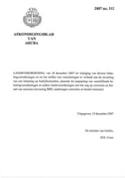 Afkondigingsblad van Aruba 2007 no. 112, DWJZ - Directie Wetgeving en Juridische Zaken