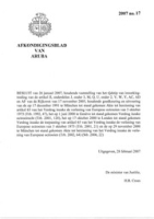 Afkondigingsblad van Aruba 2007 no. 17, DWJZ - Directie Wetgeving en Juridische Zaken