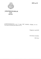 Afkondigingsblad van Aruba 2007 no. 20, DWJZ - Directie Wetgeving en Juridische Zaken
