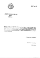 Afkondigingsblad van Aruba 2007 no. 31, DWJZ - Directie Wetgeving en Juridische Zaken