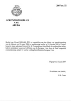 Afkondigingsblad van Aruba 2007 no. 32, DWJZ - Directie Wetgeving en Juridische Zaken