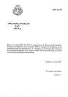 Afkondigingsblad van Aruba 2007 no. 33, DWJZ - Directie Wetgeving en Juridische Zaken