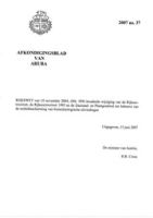 Afkondigingsblad van Aruba 2007 no. 37, DWJZ - Directie Wetgeving en Juridische Zaken