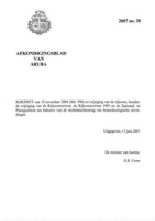 Afkondigingsblad van Aruba 2007 no. 38, DWJZ - Directie Wetgeving en Juridische Zaken
