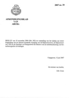 Afkondigingsblad van Aruba 2007 no. 39, DWJZ - Directie Wetgeving en Juridische Zaken
