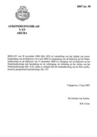 Afkondigingsblad van Aruba 2007 no. 40, DWJZ - Directie Wetgeving en Juridische Zaken