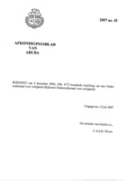 Afkondigingsblad van Aruba 2007 no. 42, DWJZ - Directie Wetgeving en Juridische Zaken