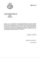 Afkondigingsblad van Aruba 2007 no. 52, DWJZ - Directie Wetgeving en Juridische Zaken