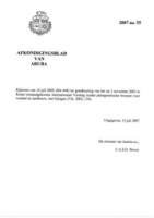 Afkondigingsblad van Aruba 2007 no. 55, DWJZ - Directie Wetgeving en Juridische Zaken