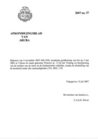 Afkondigingsblad van Aruba 2007 no. 57, DWJZ - Directie Wetgeving en Juridische Zaken