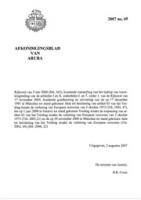 Afkondigingsblad van Aruba 2007 no. 69, DWJZ - Directie Wetgeving en Juridische Zaken