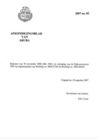 Afkondigingsblad van Aruba 2007 no. 82, DWJZ - Directie Wetgeving en Juridische Zaken