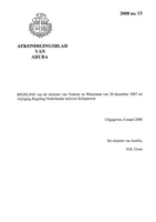 Afkondigingsblad van Aruba 2008 no. 13, DWJZ - Directie Wetgeving en Juridische Zaken