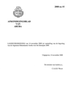 Afkondigingsblad van Aruba 2008 no. 61, DWJZ - Directie Wetgeving en Juridische Zaken
