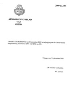 Afkondigingsblad van Aruba 2009 no. 101, DWJZ - Directie Wetgeving en Juridische Zaken