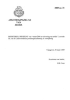 Afkondigingsblad van Aruba 2009 no. 21, DWJZ - Directie Wetgeving en Juridische Zaken