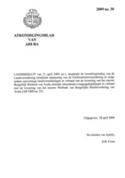 Afkondigingsblad van Aruba 2009 no. 30, DWJZ - Directie Wetgeving en Juridische Zaken