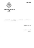 Afkondigingsblad van Aruba 2009 no. 31, DWJZ - Directie Wetgeving en Juridische Zaken