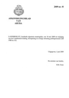 Afkondigingsblad van Aruba 2009 no. 41, DWJZ - Directie Wetgeving en Juridische Zaken
