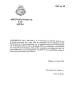 Afkondigingsblad van Aruba 2009 no. 44, DWJZ - Directie Wetgeving en Juridische Zaken