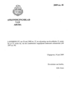 Afkondigingsblad van Aruba 2009 no. 46, DWJZ - Directie Wetgeving en Juridische Zaken